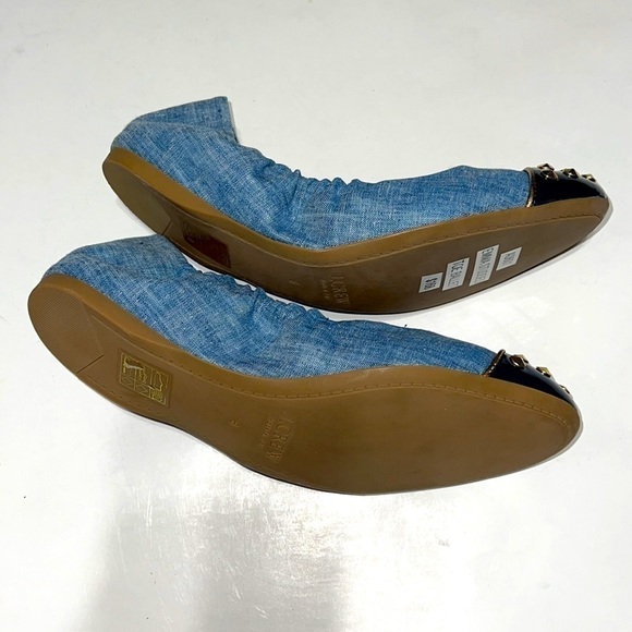 NWT J.Crew Emma Studded Cap Toe Fabric Ballet Shoe Size 6 - Picture 3 of 14